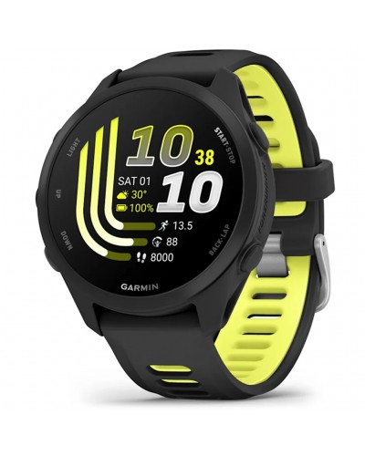 Garmin Forerunner 170 GPS Smartwatch Cardio Integrato, Black/Amp Yellow
