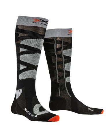 x-bionic X-Socks Ski Control 4.0 Calcetines de esquí, Melange antracita/Melange gris