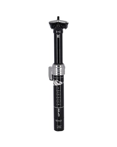 XLC All MTN SP-T10B Telescopic Seatpost 31.6x350mm/Travel 100mm ICR Blaster, Black (External Cable Routing)