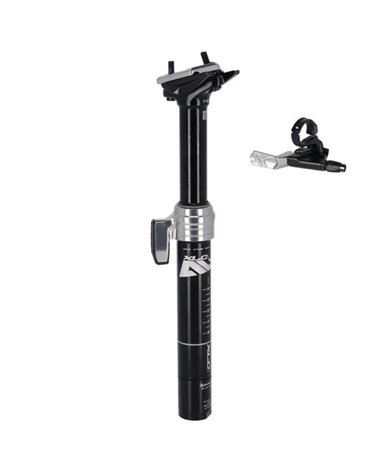 XLC All MTN SP-T10B Telescopic Seatpost 30.9x400mm/Travel 128mm ICR Blaster, Black (External Cable Routing)