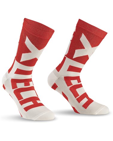 XTech XT132 Cycling Socks, Red/White