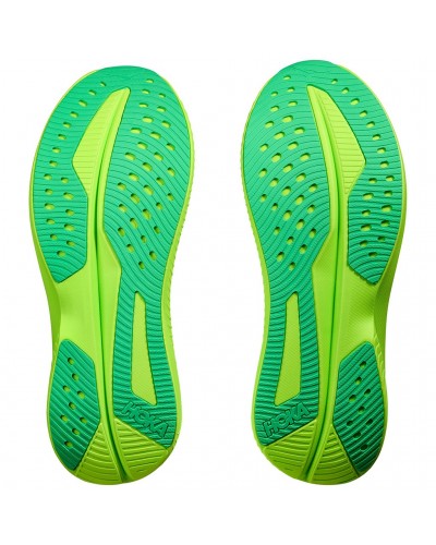 Hoka One One Mach 6 Men's Running Shoes, White/Neon Lime