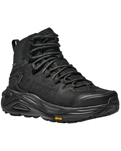 Hoka Kaha 3 GTX Gore-Tex Men's Waterproof Hiking Boots, Black/Black (Nubuck Leather)