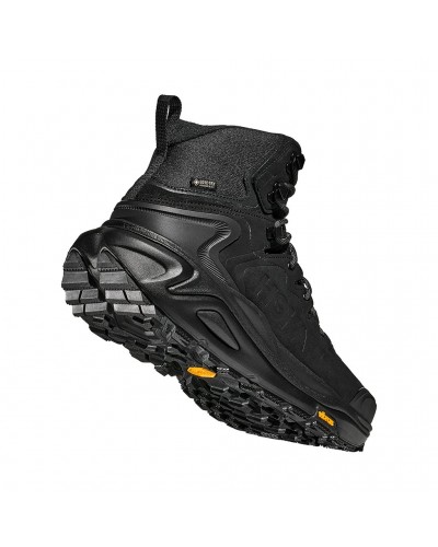 Hoka Kaha 3 GTX Gore-Tex Men's Waterproof Hiking Boots, Black/Black (Nubuck Leather)