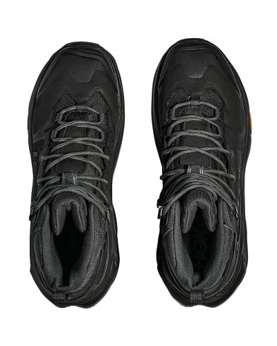 Hoka Kaha 3 GTX Gore-Tex Men's Waterproof Hiking Boots, Black/Black (Nubuck Leather)