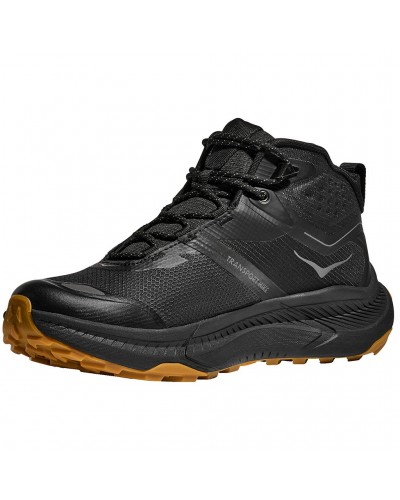 Hoka Transport Hike GTX Gore-Tex Men's Waterproof Hiking Boots, Black/Black