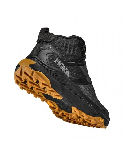 Hoka Transport Hike GTX Gore-Tex Men's Waterproof Hiking Boots, Black/Black