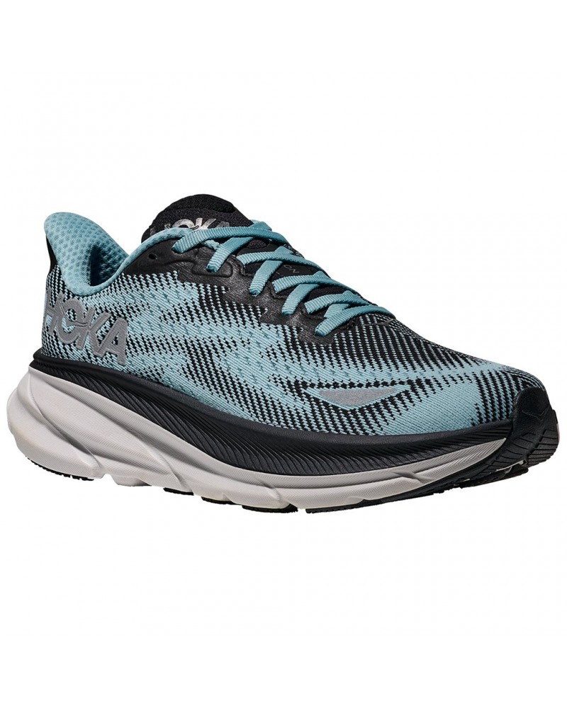 Hoka Clifton 9 GTX Gore-Tex Women's Running Shoes, Black/Raindrop