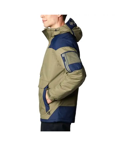 Columbia Challenger Pullover Men's Insulated Jacket, Stone Green/Collegiate Navy