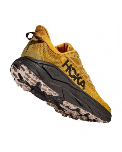 Hoka Challenger 8 Men's Trail Running Shoes, Mustard Seed/Black