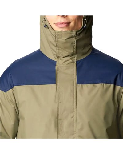Columbia Challenger Pullover Men's Insulated Jacket, Stone Green/Collegiate Navy