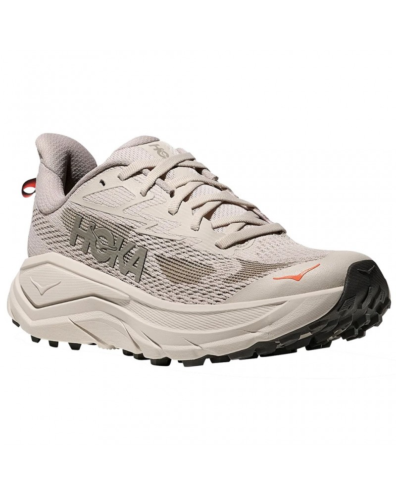 Hoka Challenger 8 Scarpe Trail Running Donna, Stucco/Asphalt Grey