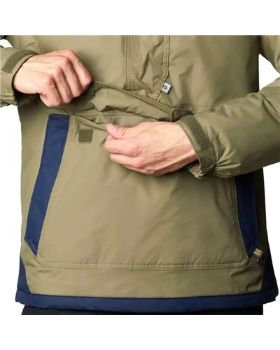 Columbia Challenger Pullover Men's Insulated Jacket, Stone Green/Collegiate Navy