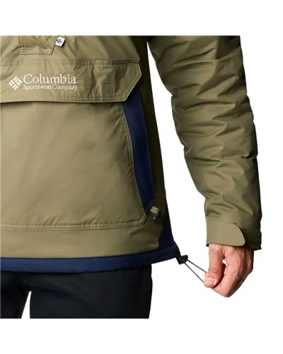 Columbia Challenger Pullover Men's Insulated Jacket, Stone Green/Collegiate Navy