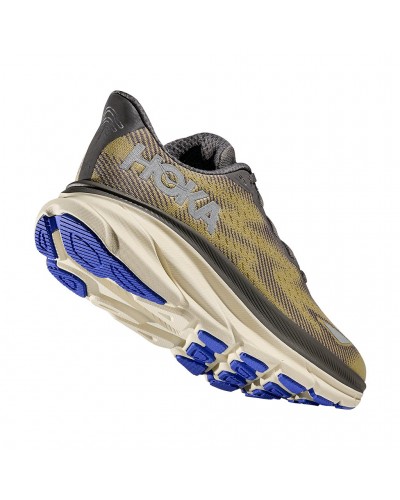 Hoka Clifton 9 GTX Gore-Tex Men's Running Shoes, Gravel/Eggshell