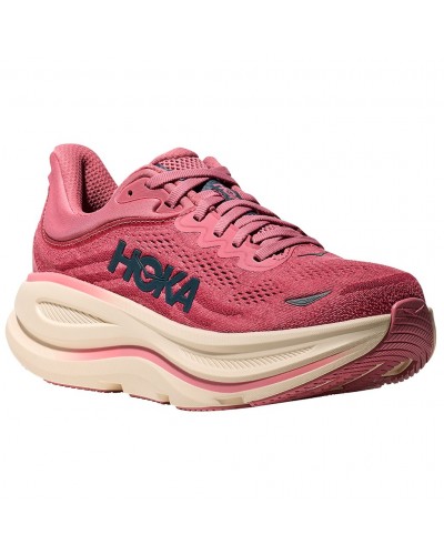 Hoka Bondi 9 Women's Running Shoes, Lingonberry/Cranberry