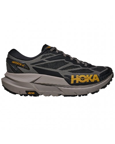Hoka Mafate X Men's Trail Running Shoes, Black/Cement