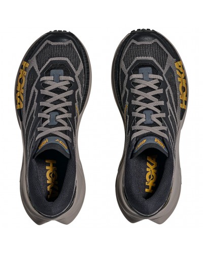 Hoka Mafate X Men's Trail Running Shoes, Black/Cement