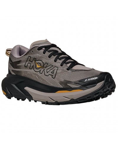 Hoka Mafate 5 Men's Trail Running Shoes, Cement/Black