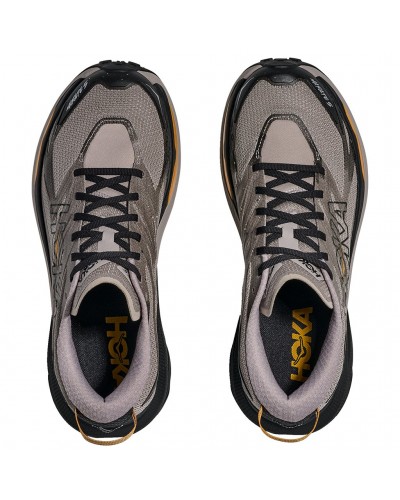 Hoka Mafate 5 Men's Trail Running Shoes, Cement/Black