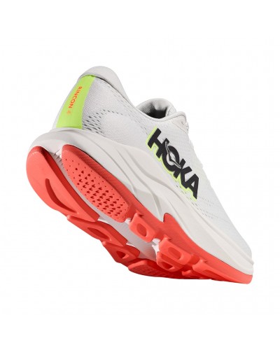 Hoka Rincon 4 Women's Running Shoes, Frost/Neon Yuzu