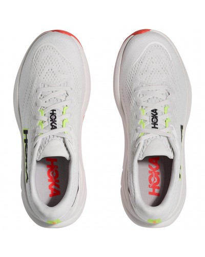 Hoka Rincon 4 Women's Running Shoes, Frost/Neon Yuzu