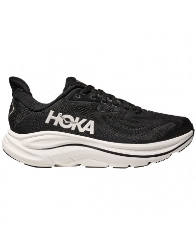 Hoka Clifton 10 Men's Running Shoes, Black/White