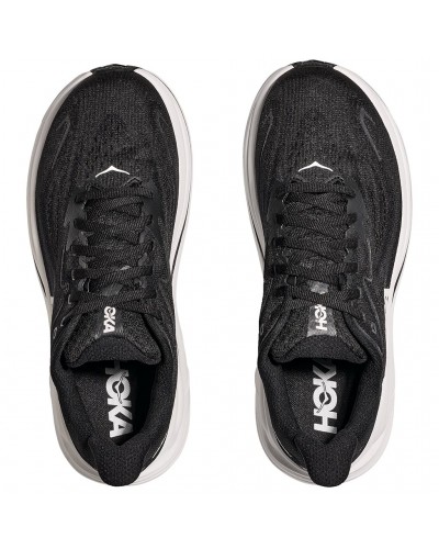 Hoka Clifton 10 Men's Running Shoes, Black/White