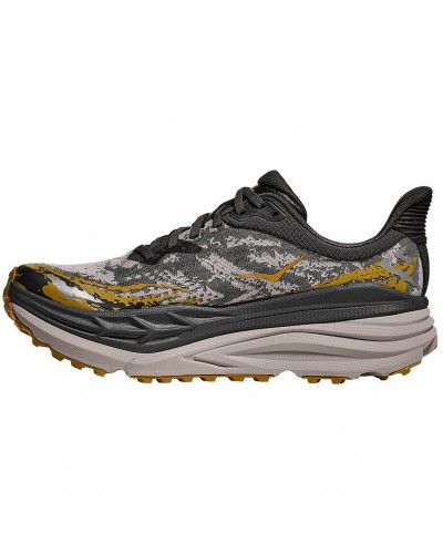 Hoka Stinson 7 Men's Trail Running Shoes, Black/Cement