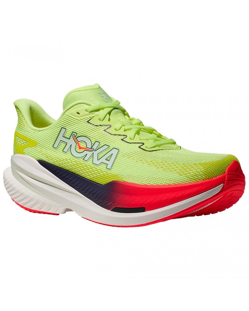 Hoka Mach X 3 Men's Running Shoes, Neon Yuzu/Squid Ink