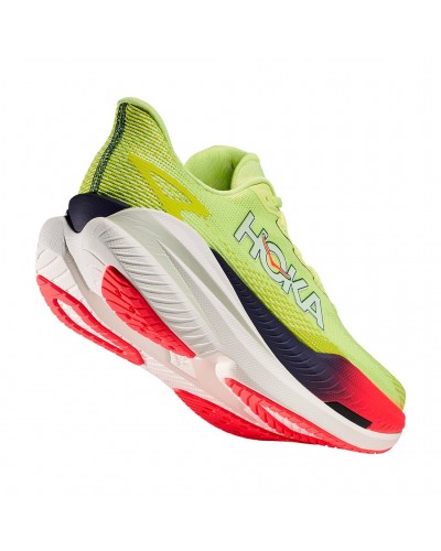 Hoka Mach X 3 Men's Running Shoes, Neon Yuzu/Squid Ink
