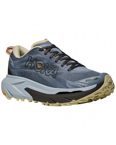 Hoka Mafate 5 Men's Trail Running Shoes, Mineral Blue/Washed Blue