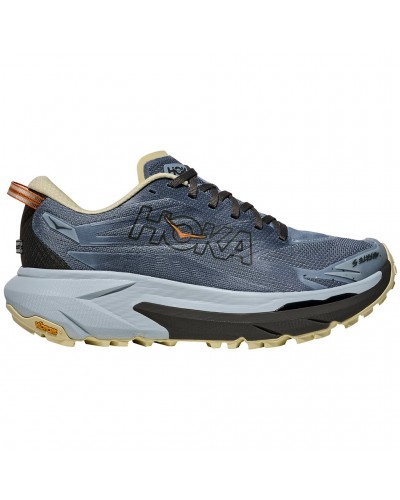 Hoka Mafate 5 Men's Trail Running Shoes, Mineral Blue/Washed Blue