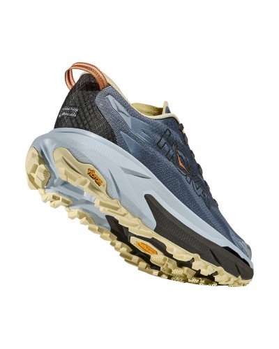 Hoka Mafate 5 Men's Trail Running Shoes, Mineral Blue/Washed Blue