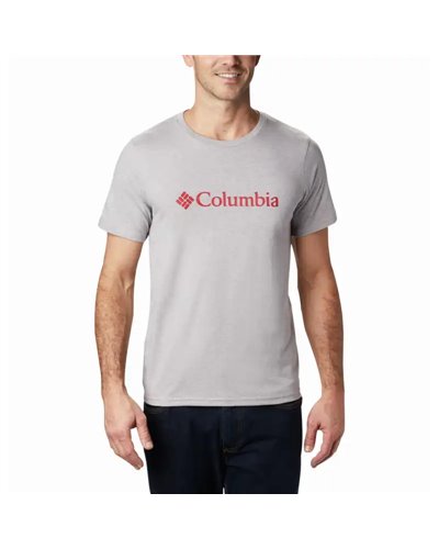 Columbia CSC Basic Logo Men's Short Sleeve Tee, Columbia Grey Heather