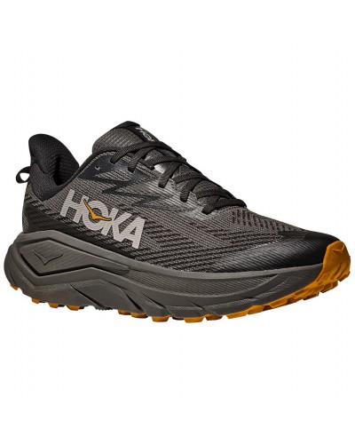 Hoka Challenger 8 GTX Gore-Tex Scarpe Trail Running Uomo, Asphalt Grey/Varsity Yellow