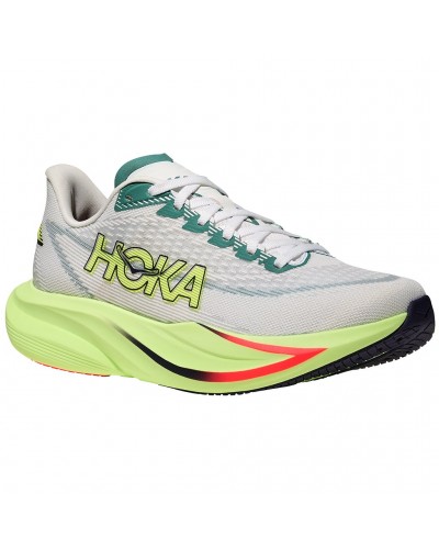 Hoka Mach 7 Scarpe Running Uomo, Frost/Neon Yuzu