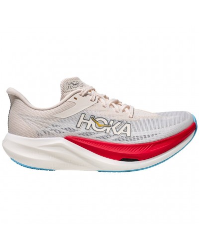 Hoka U Rocket X 3 Unisex Running Shoes, Alabaster/Frost