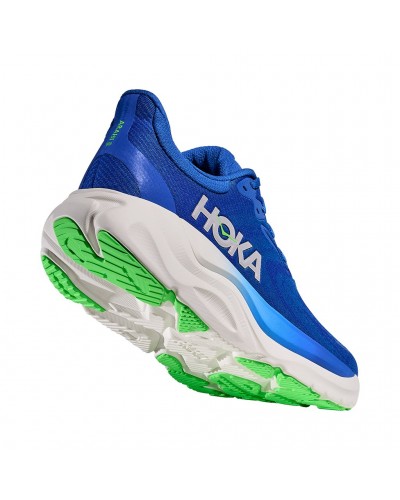 Hoka Arahi 8 Men's Running Shoes, Cobalt Blue/Neon Green