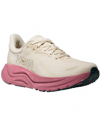Hoka Arahi 8 Women's Running Shoes, Alabaster/Lingonberry