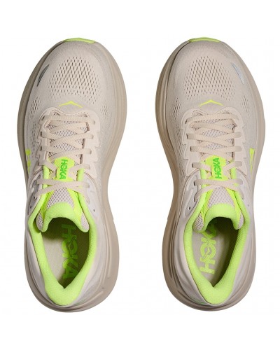 Hoka Bondi 9 Scarpe Running Uomo, Grout/Neon Yuzu