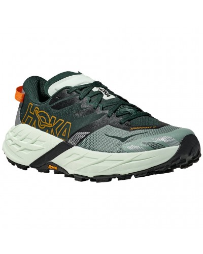 Hoka Speedgoat 7 Men's Trail Running Shoes, Bay Leaf/Sea Glass