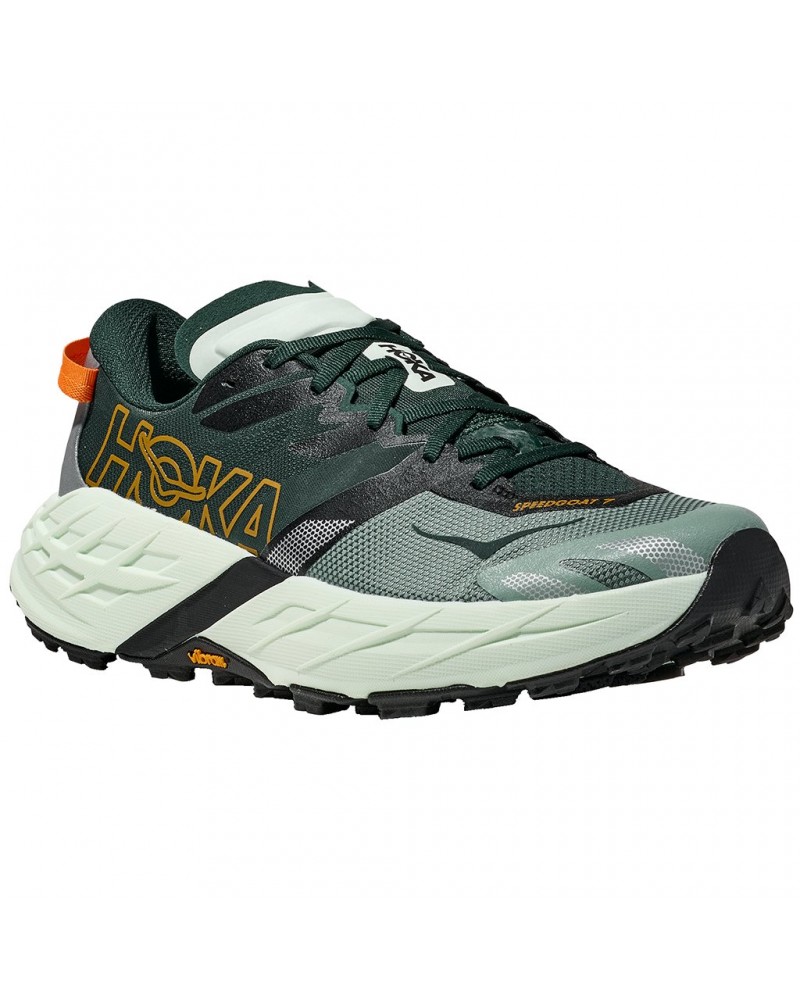 Hoka Speedgoat 7 Men's Trail Running Shoes, Bay Leaf/Sea Glass