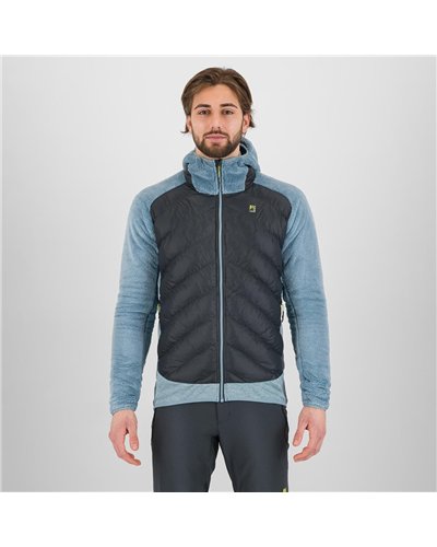 Karpos Marmarole Giacca con Cappuccio Uomo, Woodl. Gray/Smoke Blue