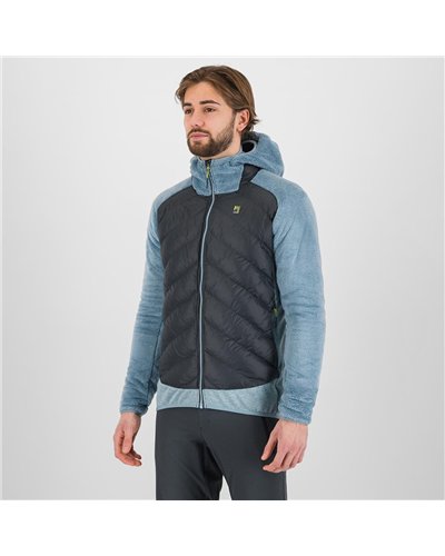 Karpos Marmarole Men's Hooded Jacket, Woodl. Gray/Smoke Blue