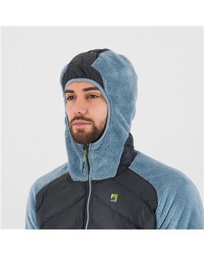 Karpos Marmarole Giacca con Cappuccio Uomo, Woodl. Gray/Smoke Blue