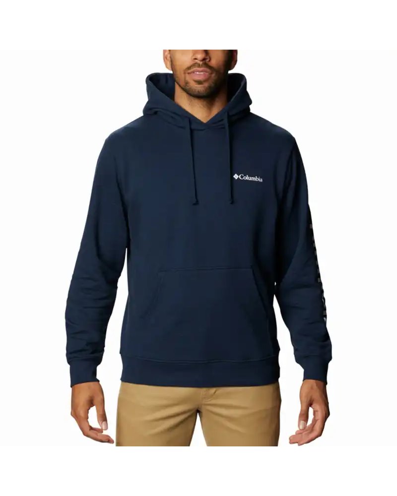 Columbia Viewmont II Sleeve Graphic Felpa con Cappuccio Uomo, Collegiate Navy