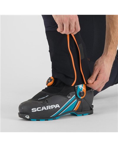Karpos Alagna Lite Men's Ski Touring Pants, Black/Vibrant Orange