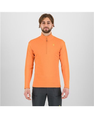 Karpos Pizzocco Men's 1/2 Zip Fleece, Vibrant Orange
