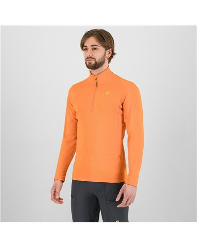 Karpos Pizzocco Men's 1/2 Zip Fleece, Vibrant Orange